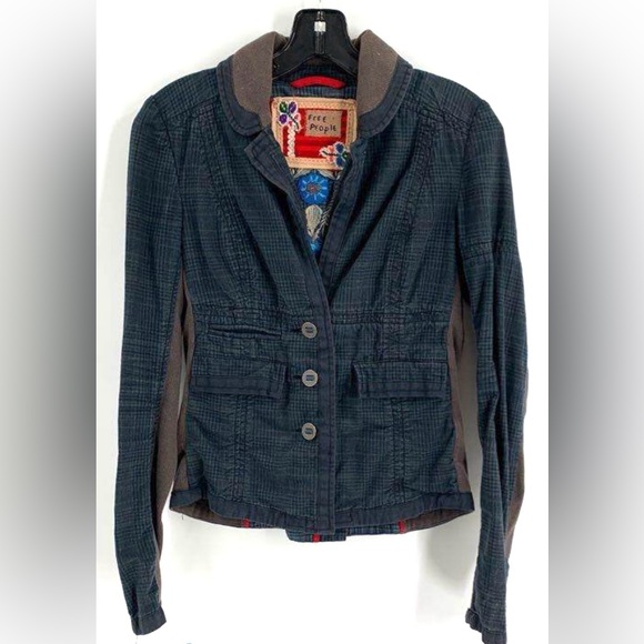 Rare Gem!! EUC Vintage Free People Embroidered Mixed Print Jacket Size 2 - Picture 3 of 11